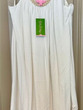 Lilly Pulitzer Resort White Sienna Dress with Sea Life Embroidery